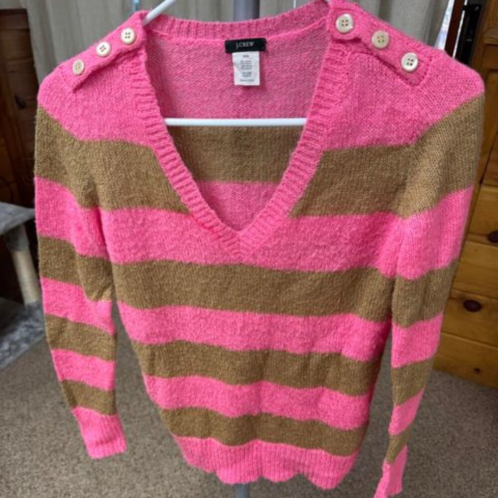 Pink and Tan stripped J. Crew sweater